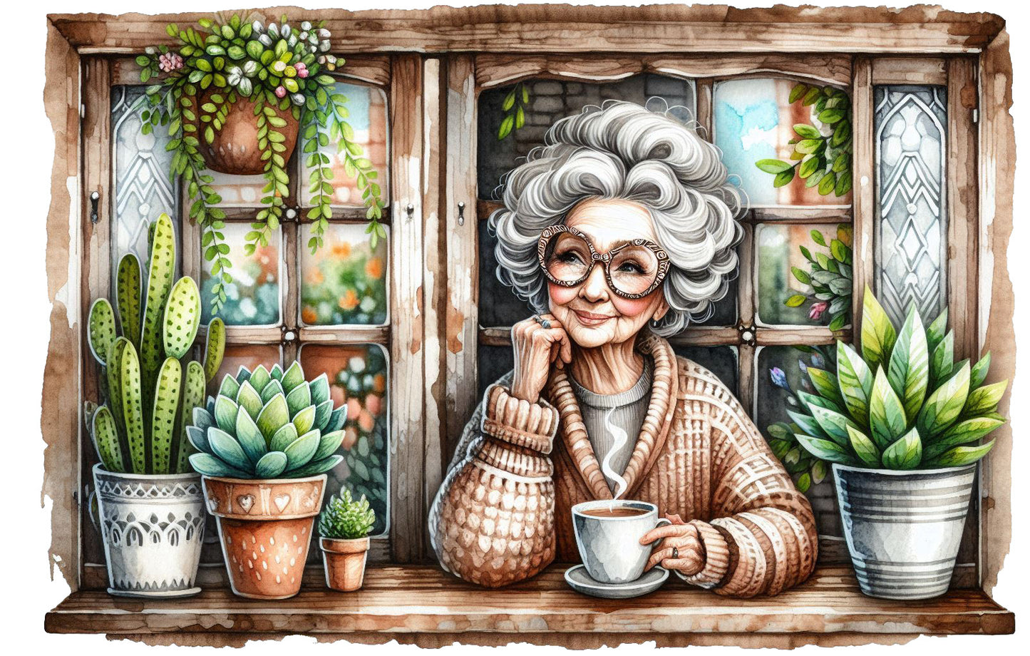Plant Lady Glass Cutting Board