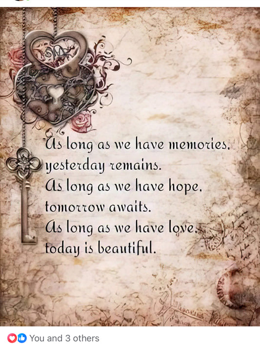 Memories Slate Tabletop Artwork