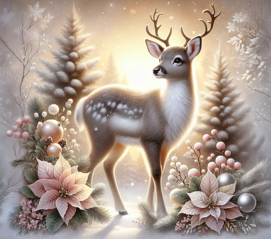 Christmas Buck Slate Tabletop Artwork