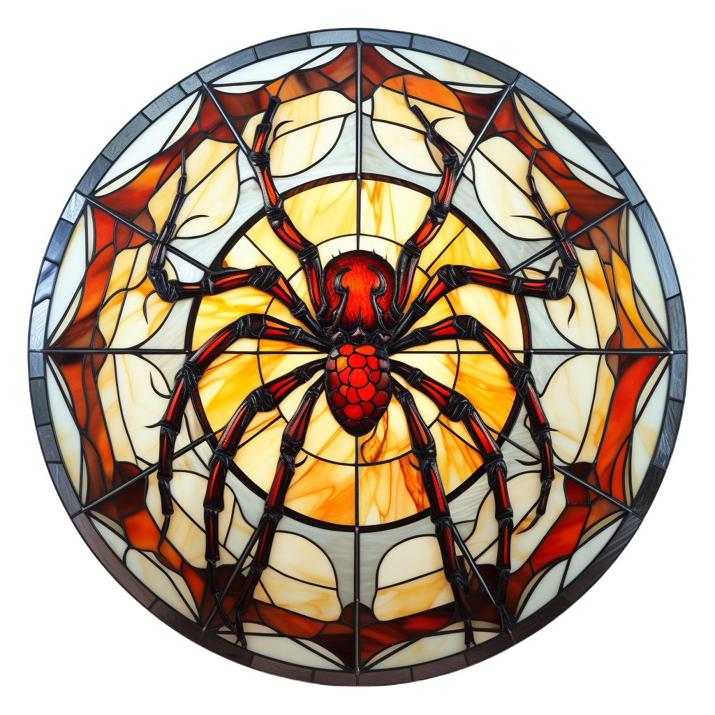 Stained Glass Spider Wind Spinner