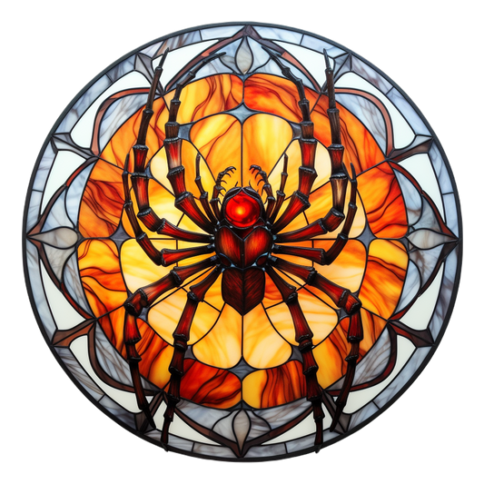 Stained Glass Spider 2 Wind Spinner