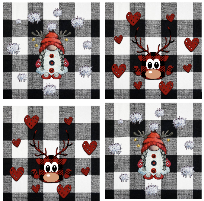 Christmas Plaid Slate Coasters