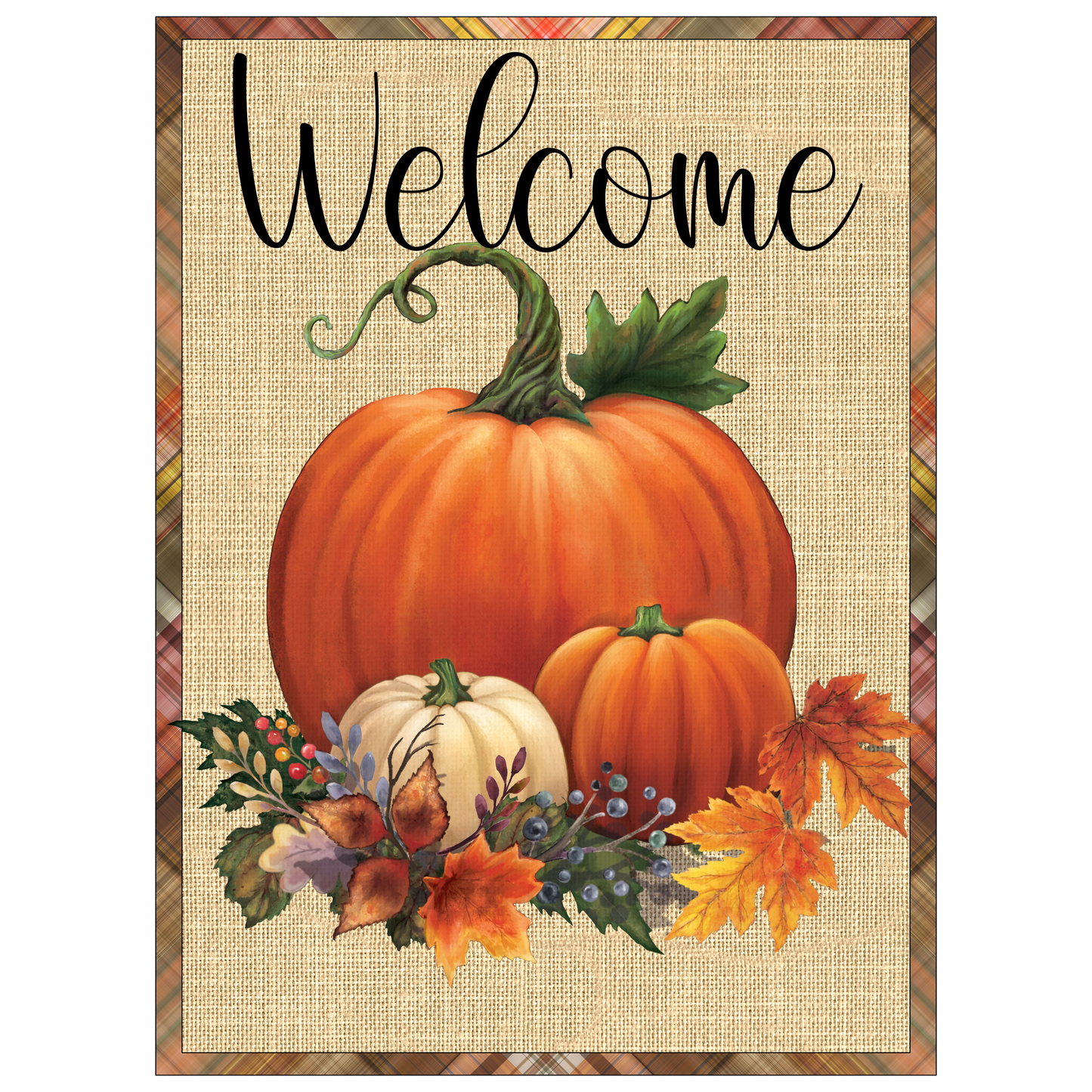Welcome Pumpkins Garden Flag