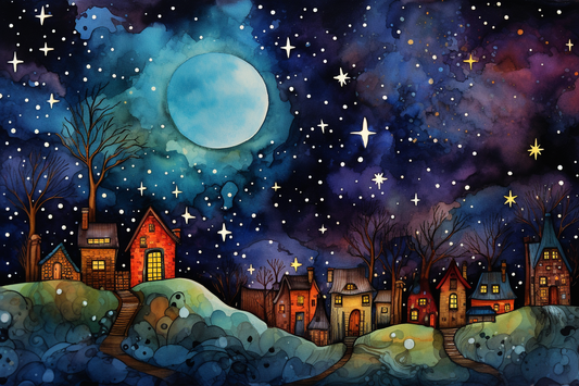 Night Skies 3 Slate Tabletop Artwork