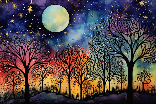 Night Skies 2 Slate Tabletop Artwork