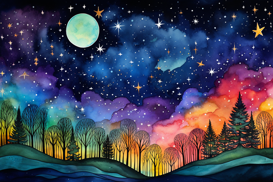 Night Skies Slate Tabletop Artwork
