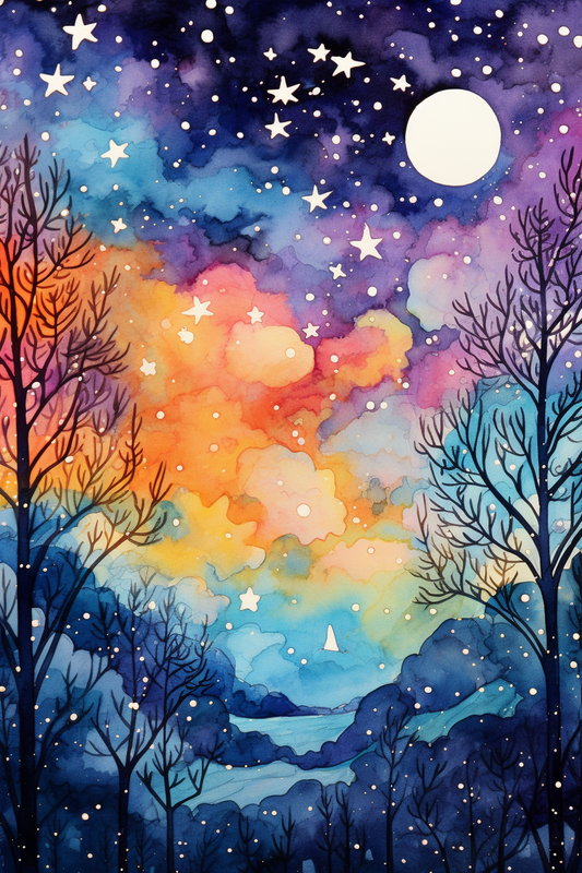 Night Skies 8 Slate Tabletop Artwork