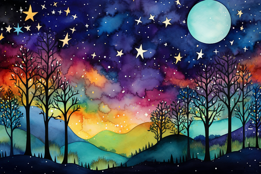 Night Skies 7 Slate Tabletop Artwork