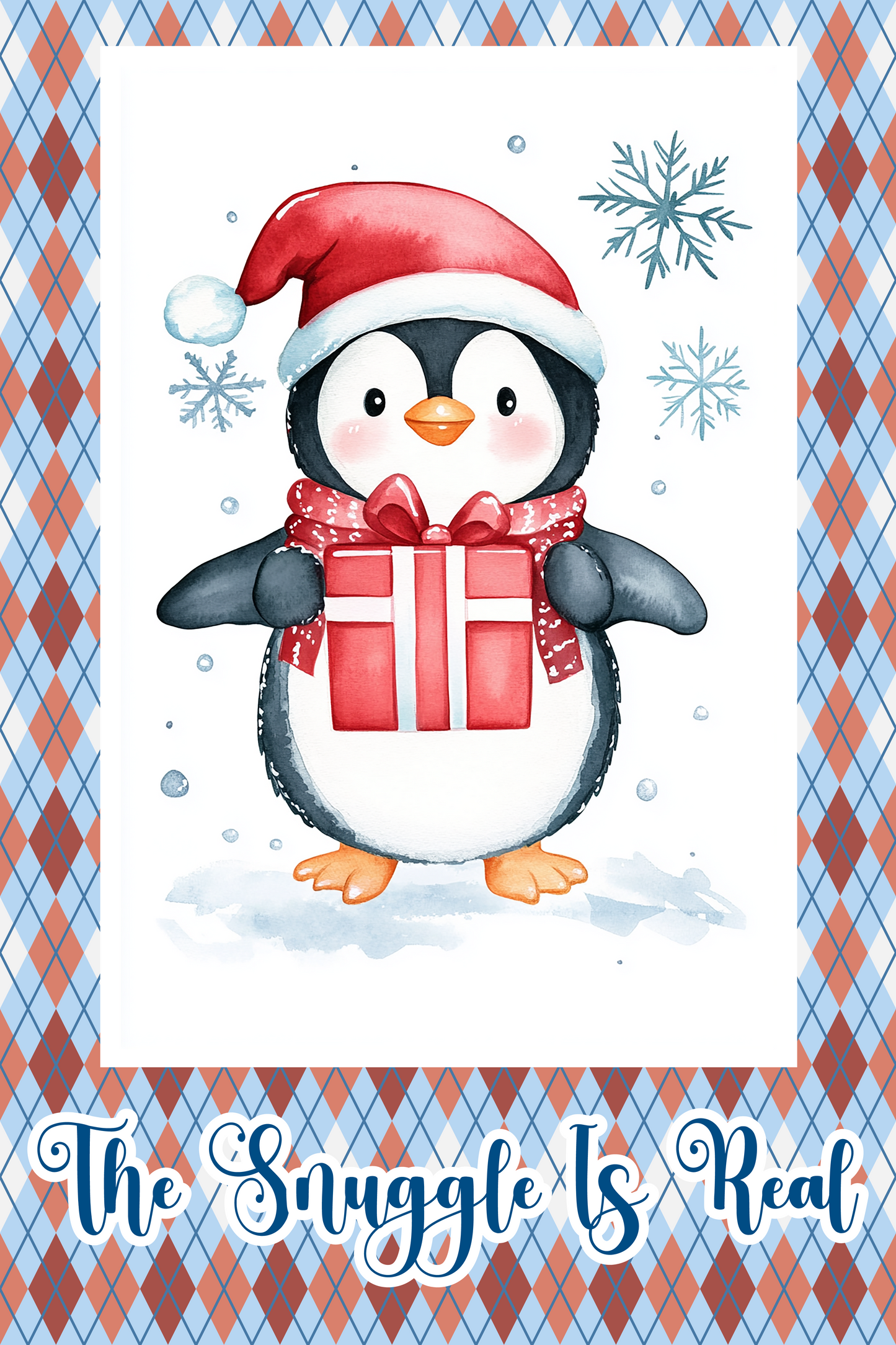 Christmas Penguin Garden Flag