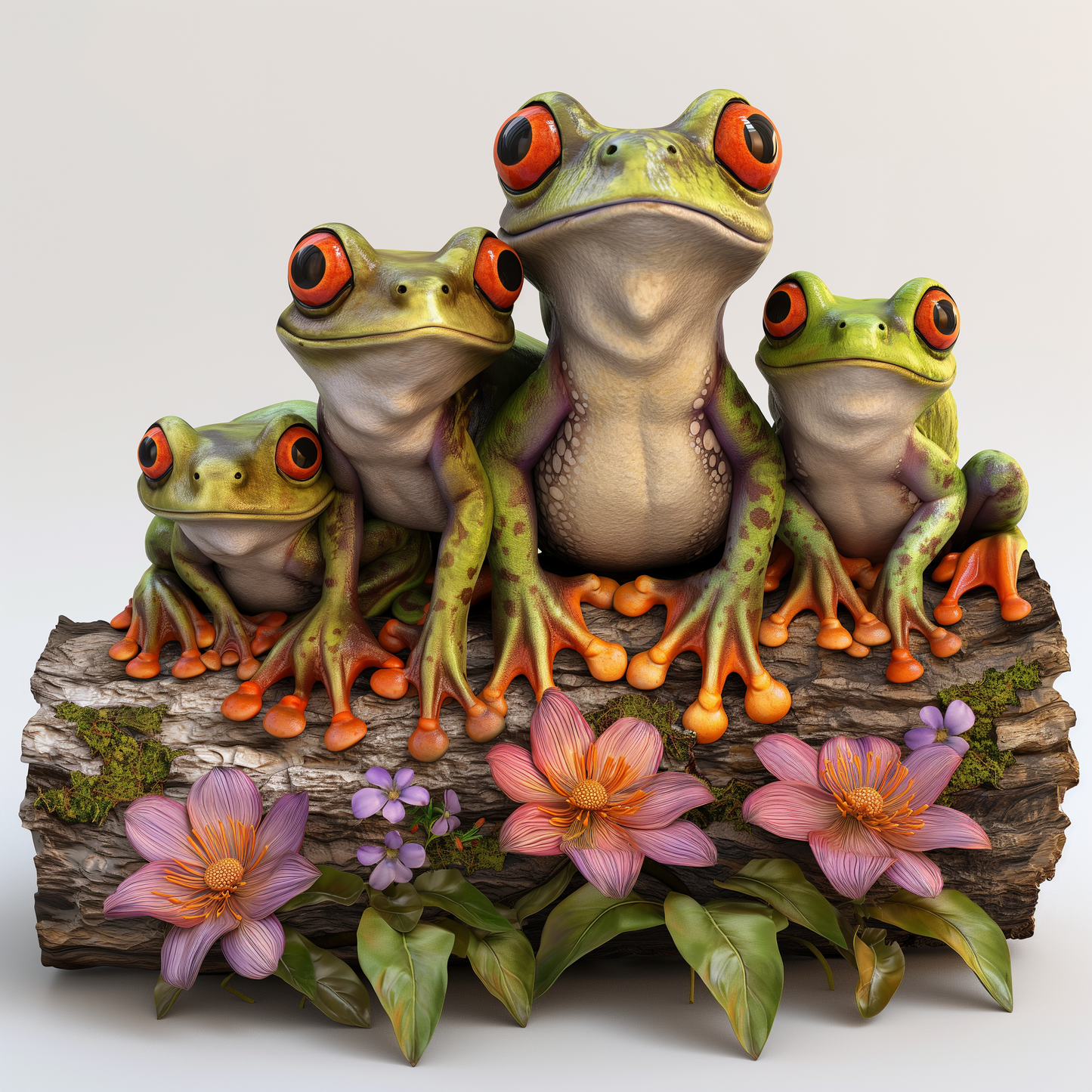 Frog Family Slate Tabletop Artwork