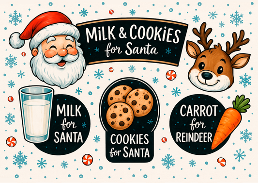 Milk & Cookies Glass Cutting Board