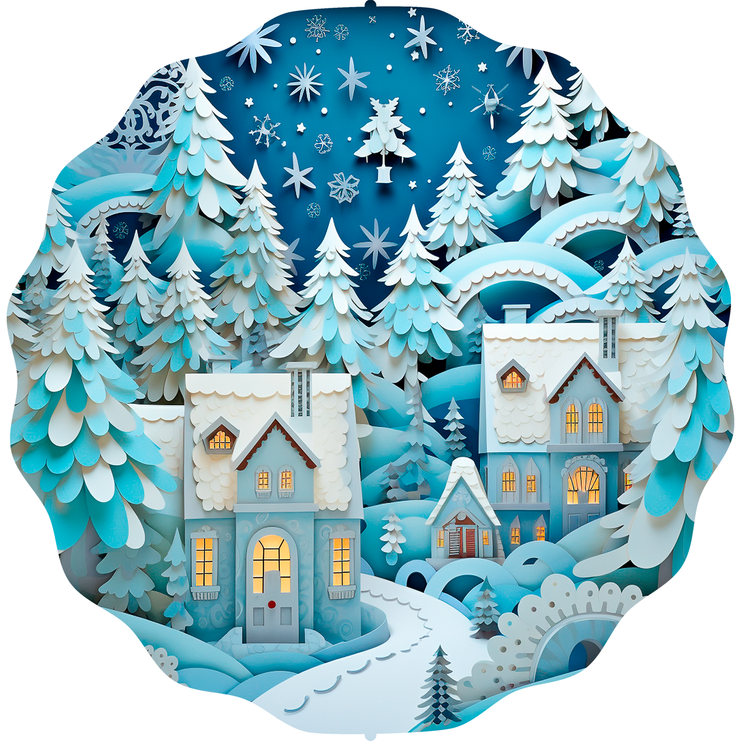 Blue Christmas Wind Spinner
