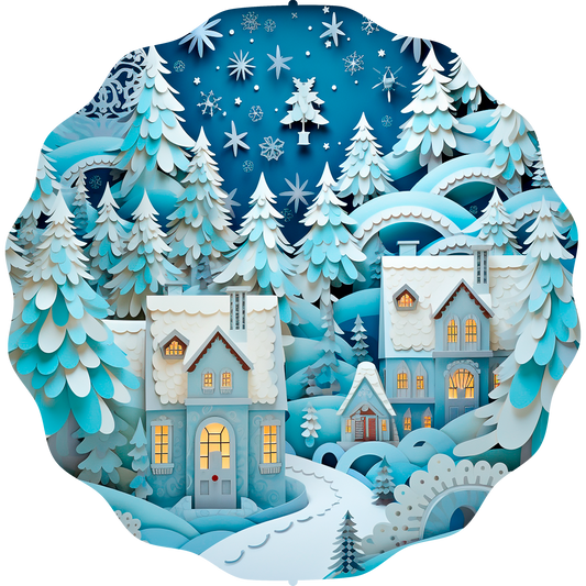 Blue Christmas Wind Spinner