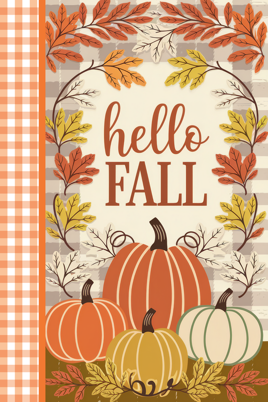 Hello Fall Garden Flag