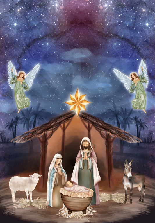 Nativity Garden Flag