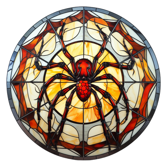 Stained Glass Spider Wind Spinner