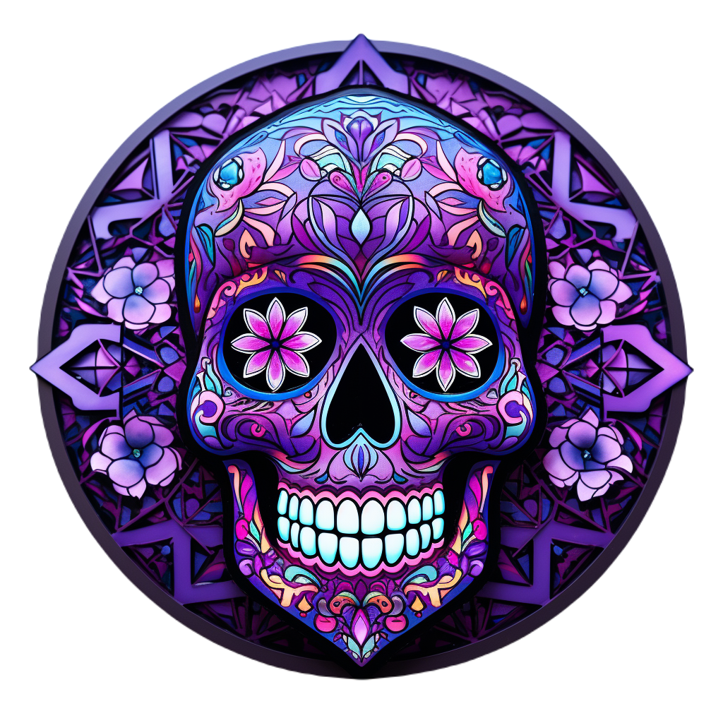 Purple Skull Wind Spinner