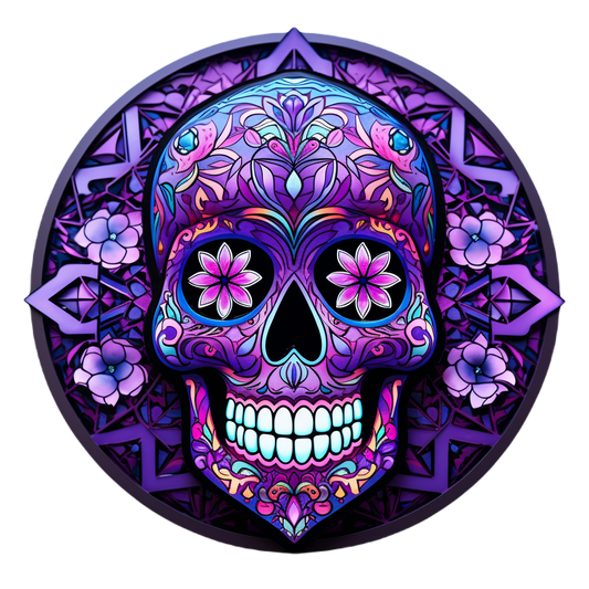 Purple Skull Wind Spinner