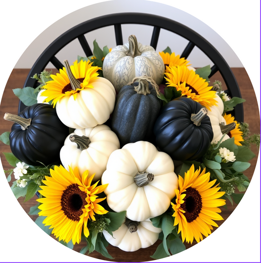 Sunflowers and Pumpkins Wind Spinner