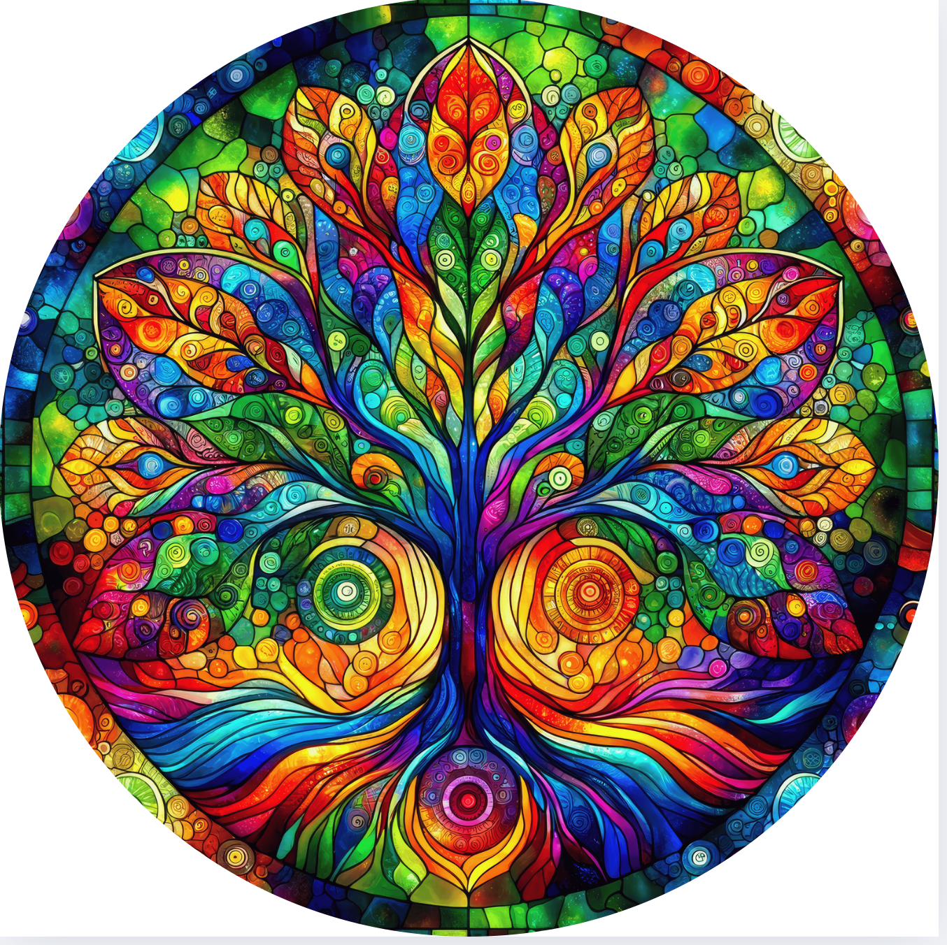 Stained Glass Tree of Life 2 Wind Spinner