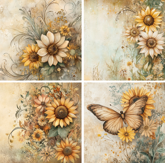 Sunflowers Slate Coasters