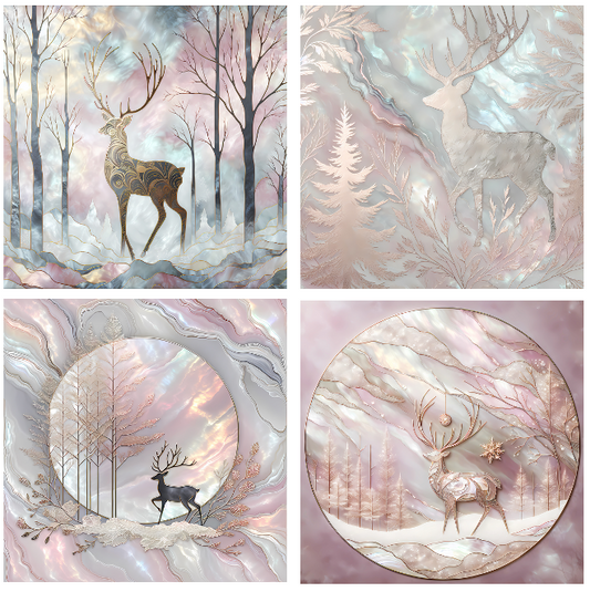 Christmas Buck Slate Coasters