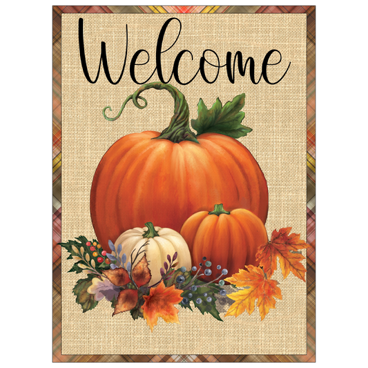 Welcome Pumpkins Garden Flag