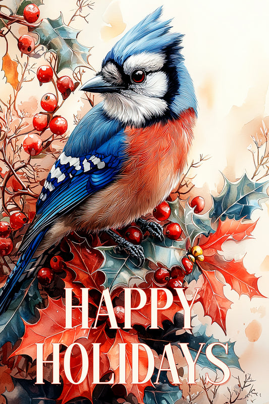 Blue Bird of Happiness Garden Flag
