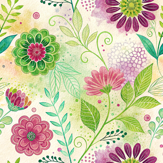 Bright Flowers Glass Cutting Board