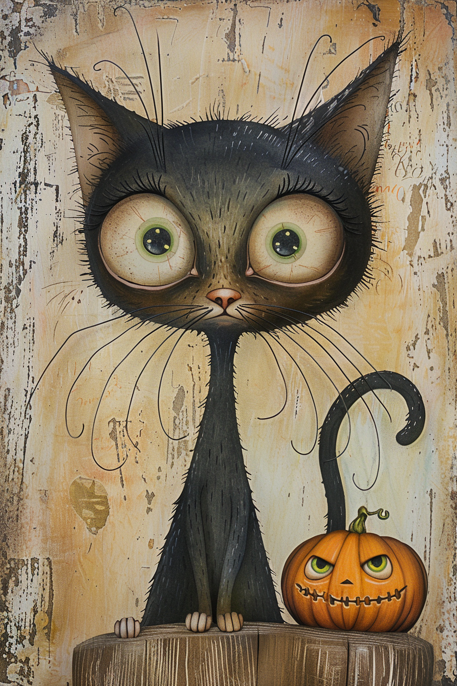 Scary Cat Garden Flag