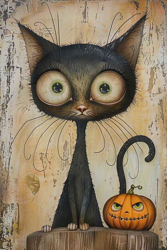 Scary Cat Garden Flag