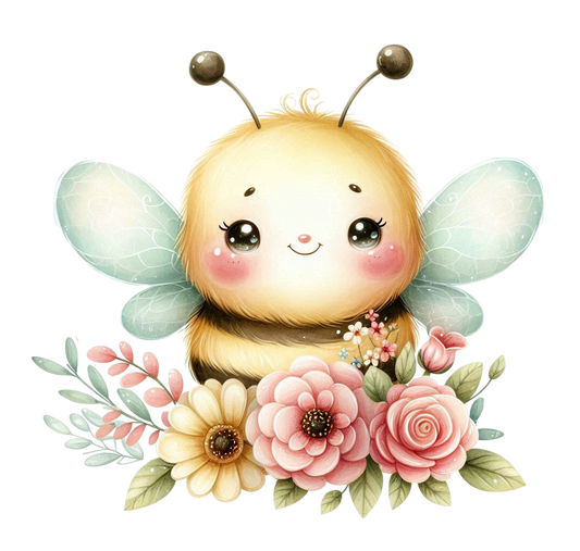 Bee and Flowers Garden Flag