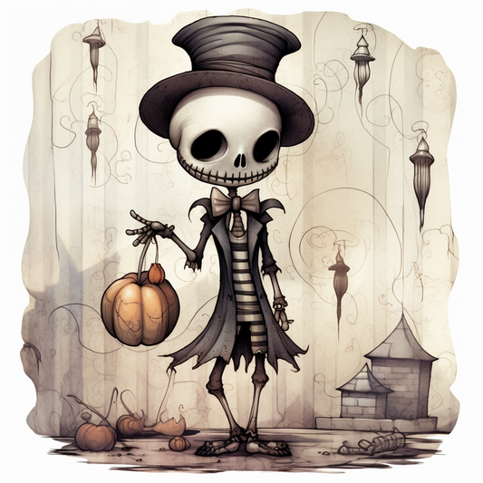 Skeleton Garden Flag