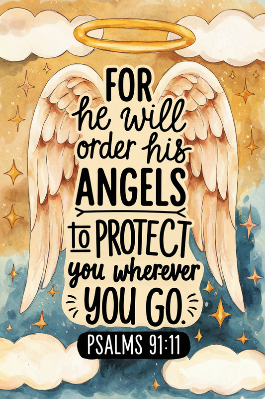 Angels Protect Garden Flag