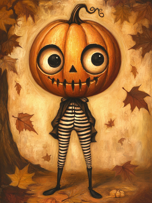 Pumpkin Head Glass Cutting Board