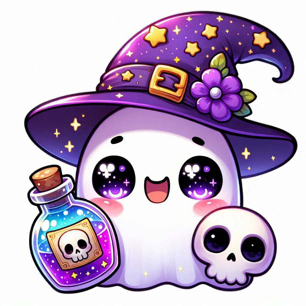 Ghost and Potion Garden Flag