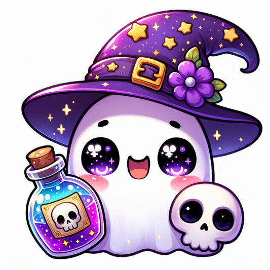 Ghost and Potion Garden Flag