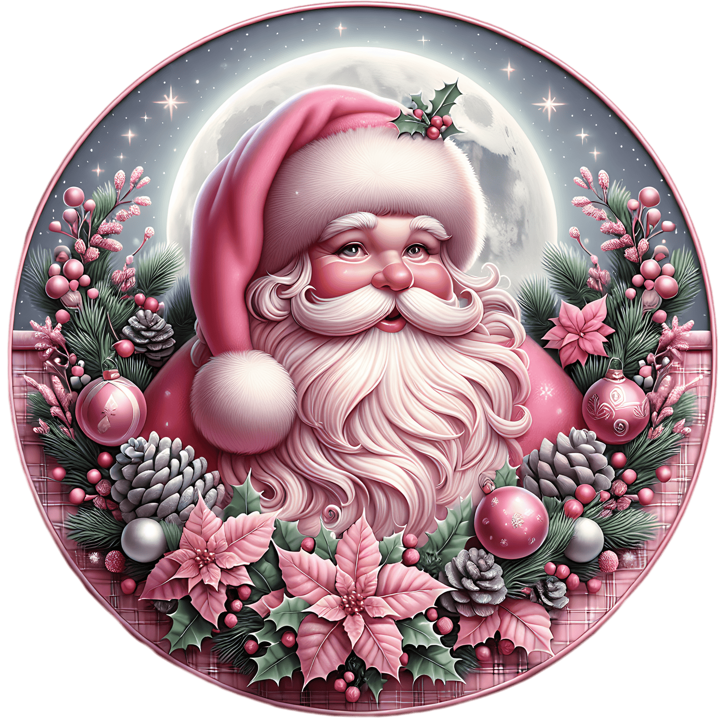 Pink Santa Wind Spinner