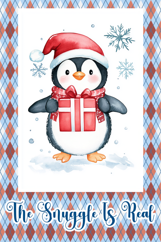 Christmas Penguin Garden Flag